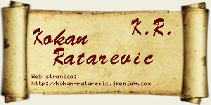 Kokan Ratarević vizit kartica